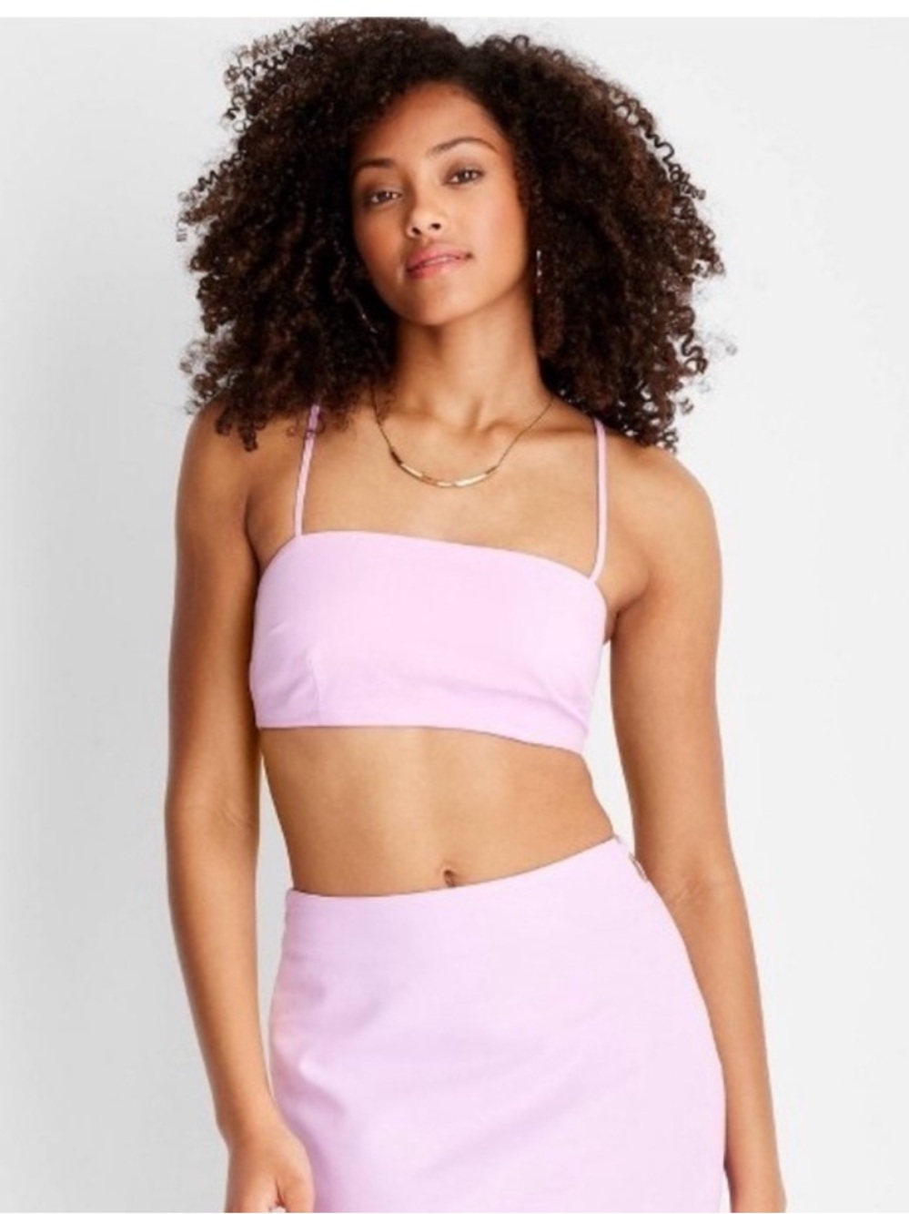 FUTURE COLLECTIVE Jenee Naylor Lavender Cropped Top